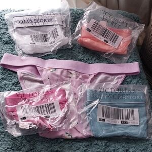 Victoria's Secret Ladies Tanga Bikini Panties Bottoms - Pink, White, and Purple